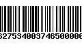 Código de Barras 277627534003746500000375