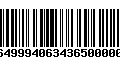 Código de Barras 277649994063436500000345