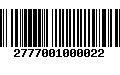 Código de Barras 2777001000022