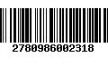 Código de Barras 2780986002318