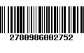 Código de Barras 2780986002752