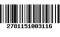 Código de Barras 2781151003116