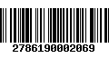 Código de Barras 2786190002069