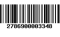 Código de Barras 2786900003348