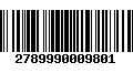 Código de Barras 2789990009801