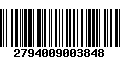 Código de Barras 2794009003848