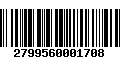 Código de Barras 2799560001708