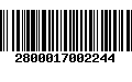 Código de Barras 2800017002244