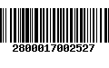 Código de Barras 2800017002527