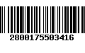 Código de Barras 2800175503416