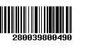 Código de Barras 280039800490