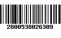 Código de Barras 2800538026309