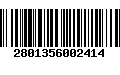 Código de Barras 2801356002414