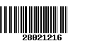 Código de Barras 28021216