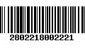 Código de Barras 2802218002221