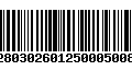 Código de Barras 280302601250005008