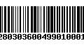 Código de Barras 280303600499010001