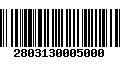 Código de Barras 2803130005000