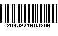 Código de Barras 2803271003200