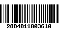 Código de Barras 2804011003610