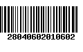 Código de Barras 28040602010602