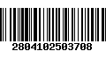 Código de Barras 2804102503708