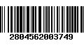 Código de Barras 2804562003749