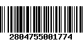 Código de Barras 2804755001774