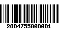 Código de Barras 2804755008001