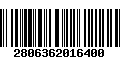 Código de Barras 2806362016400