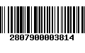 Código de Barras 2807900003814