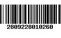 Código de Barras 2809228010260