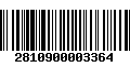 Código de Barras 2810900003364