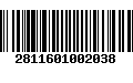 Código de Barras 2811601002038