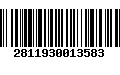 Código de Barras 2811930013583