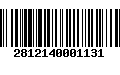 Código de Barras 2812140001131