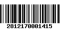 Código de Barras 2812170001415