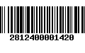 Código de Barras 2812400001420