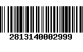 Código de Barras 2813140002999