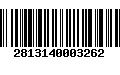 Código de Barras 2813140003262