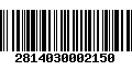 Código de Barras 2814030002150