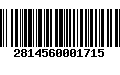 Código de Barras 2814560001715