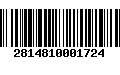 Código de Barras 2814810001724