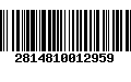 Código de Barras 2814810012959