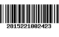 Código de Barras 2815221002423