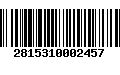 Código de Barras 2815310002457