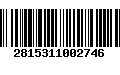 Código de Barras 2815311002746