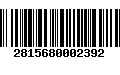 Código de Barras 2815680002392