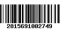 Código de Barras 2815691002749