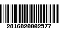 Código de Barras 2816020002577